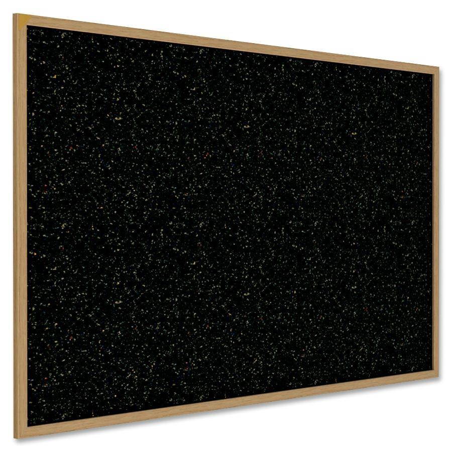 Ghent 3' x 4' Wood Frame Confetti Rubber Tackboard