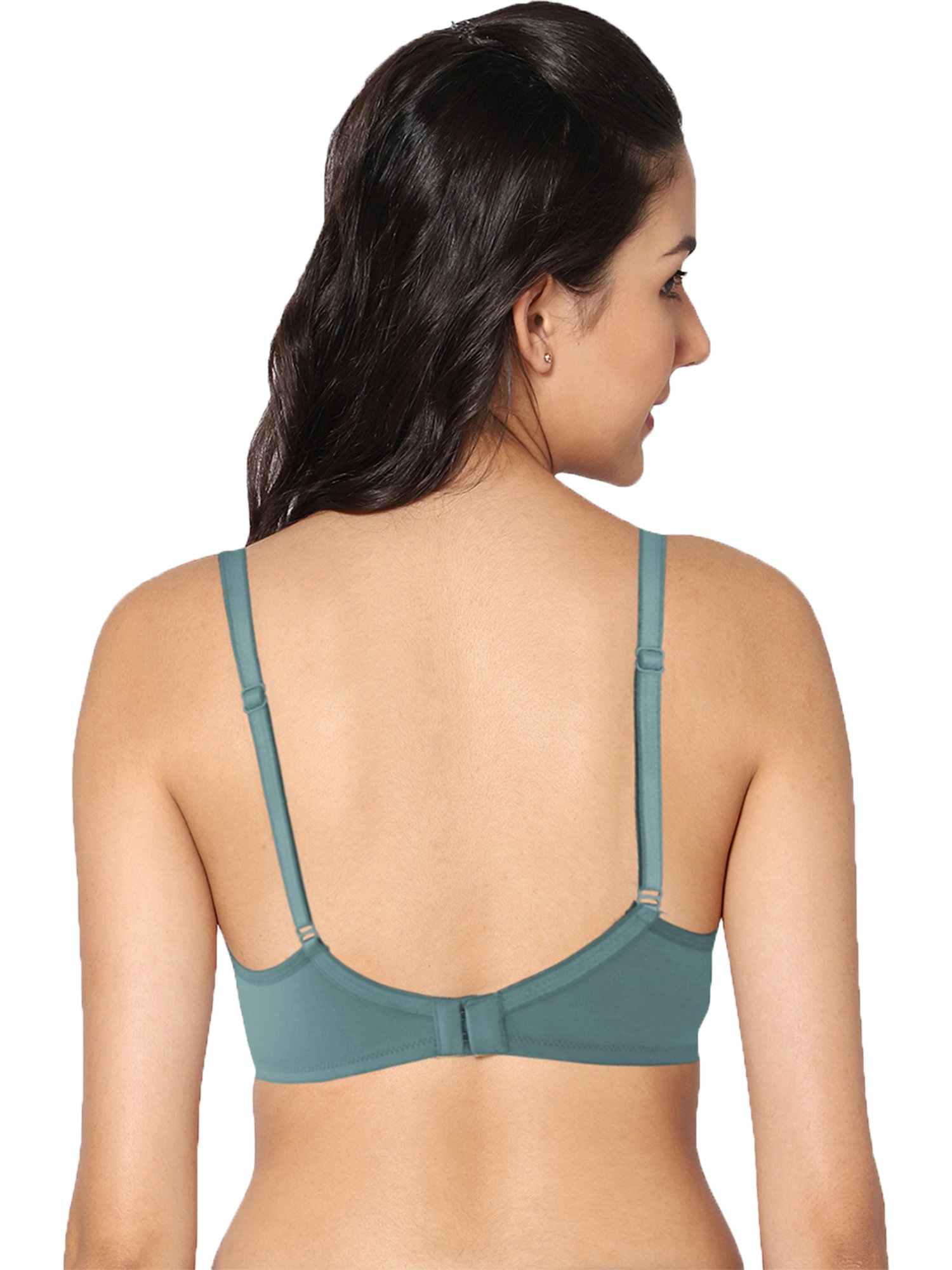 IN CARE Olive & White Non-Wired Full Coverage T-Shirt Bra - Pack of 2