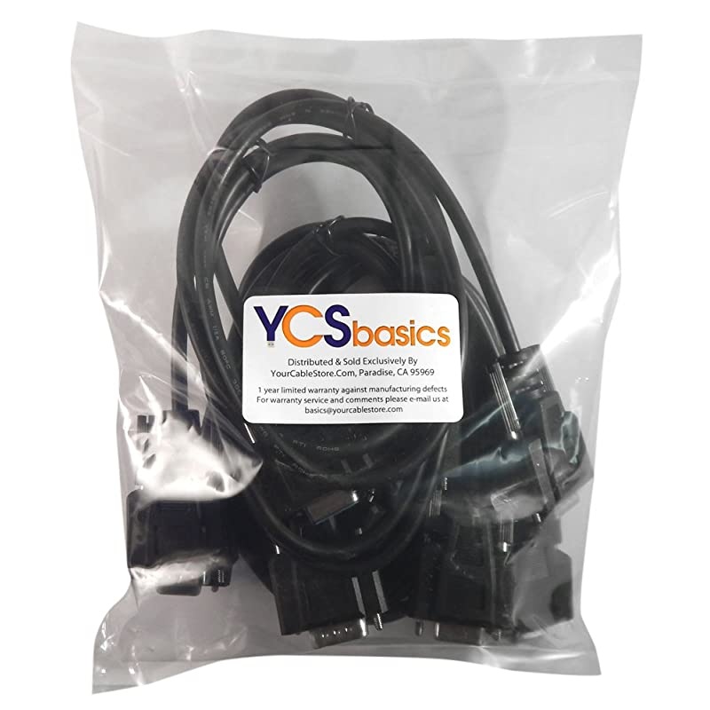 Five Pack Of  Black 3 Foot DB9 9 Pin Serial RS232 MaleFemale Extension Cables