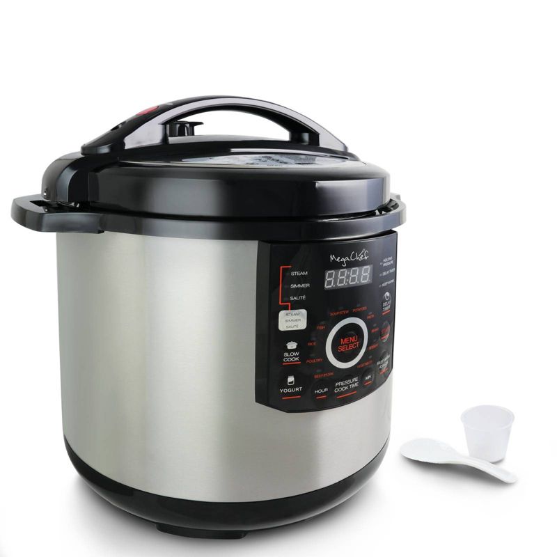 MegaChef 12qt Digital Pressure Cooker - Silver