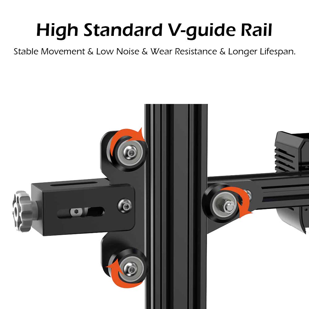 Aquila 3D Printer, DIY FDM All Metal 3D Printers Kit with Removable Carborundum Glass Platform, Resume Printing Function