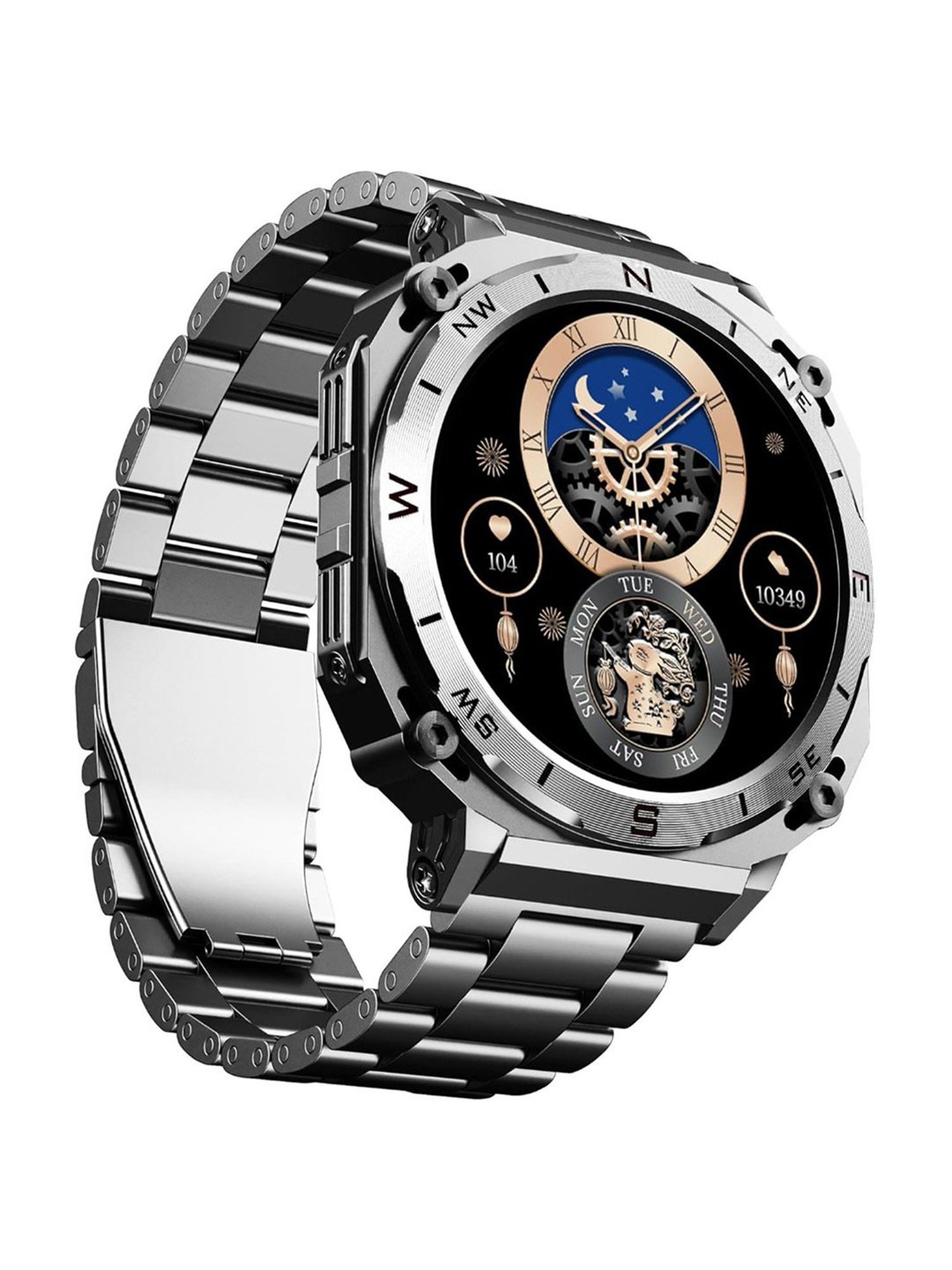 Boat Enigma X500 BT Calling Smartwatch with 1.43 inch AMOLED Display (Classic Silver)