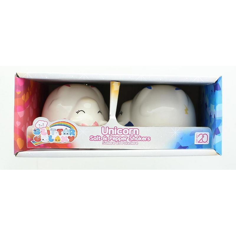 Se7en20 Glitter Galaxy Pink & Blue Unicorn Salt & Pepper Shaker Set