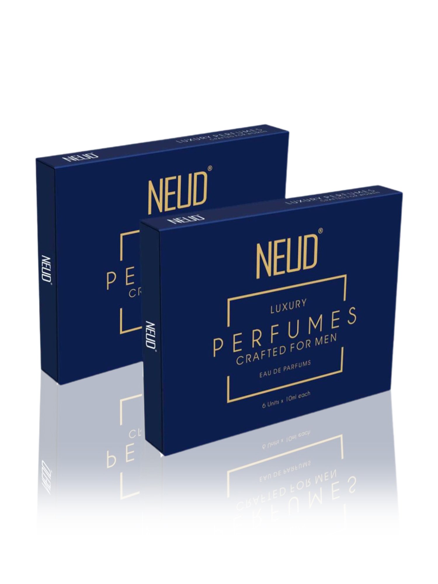 NEUD Luxury Perfumes for Men - 6 Vials x 10 ml Each (Pack of 2)