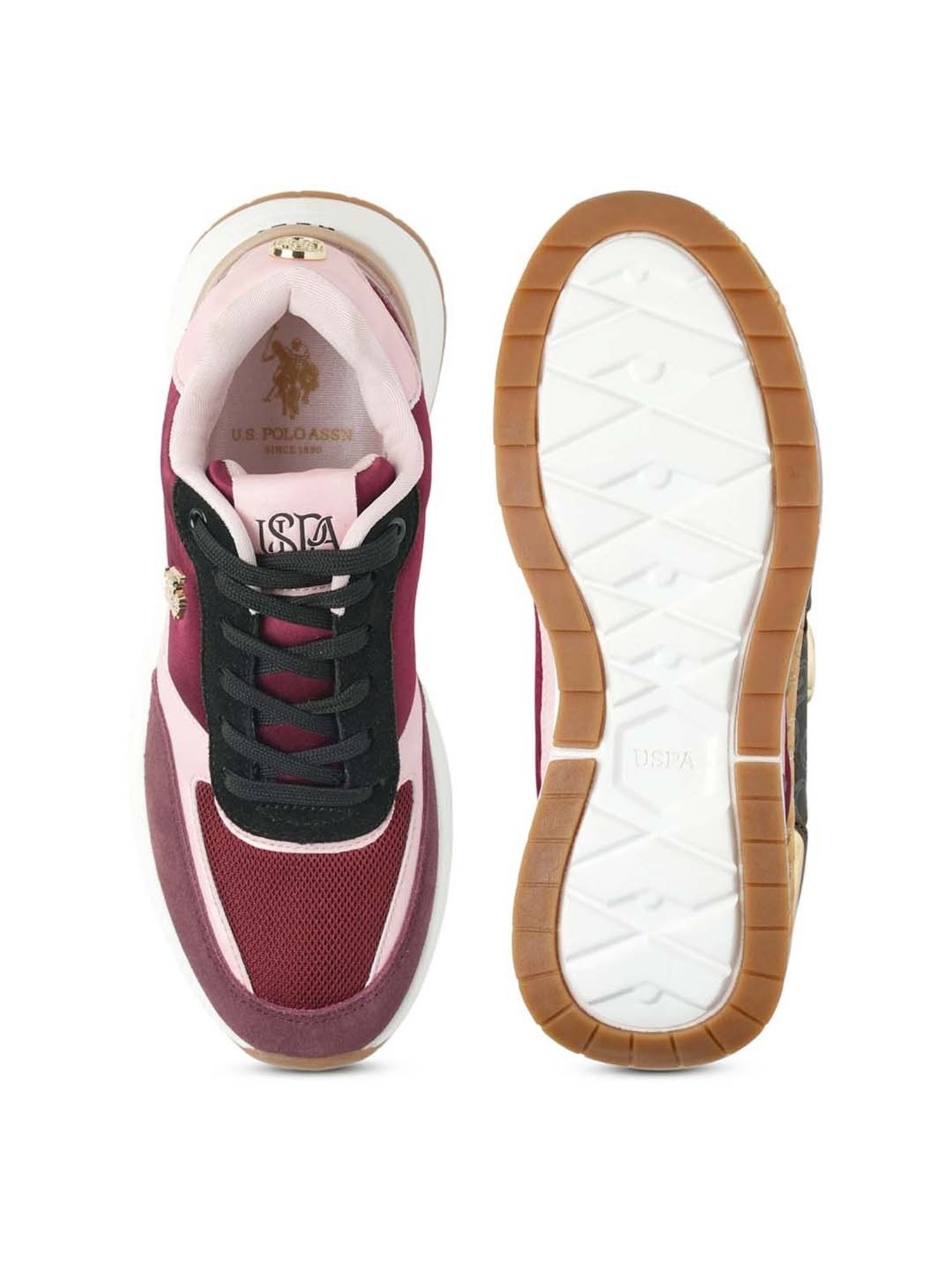 U.S. Polo Assn. Women's Maroon Running Shoes