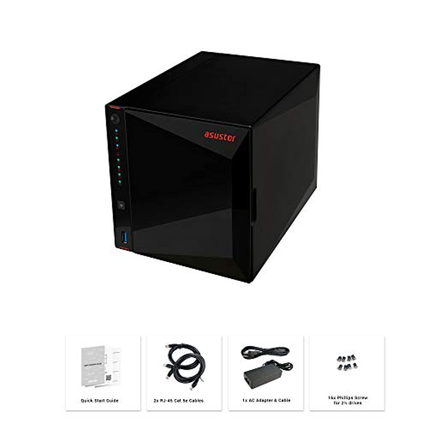 Asustor NAS AS5304T + 40TB HDD (Four 10TB HDD Included)