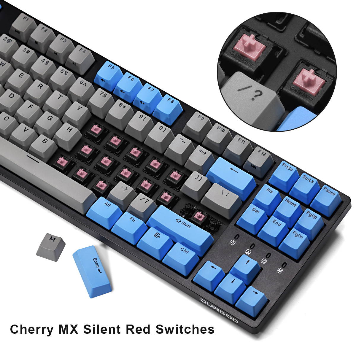 K320 Mechanical Keyboard 87-Key TKL PBT Doubleshot Keycap Cherry MX Brown Blue Red Silver Silent Red Switch US QWERTY-Layout