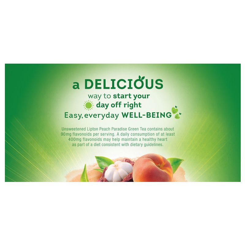 Lipton White Mangosteen Peach Green Tea Superfruit - 20ct