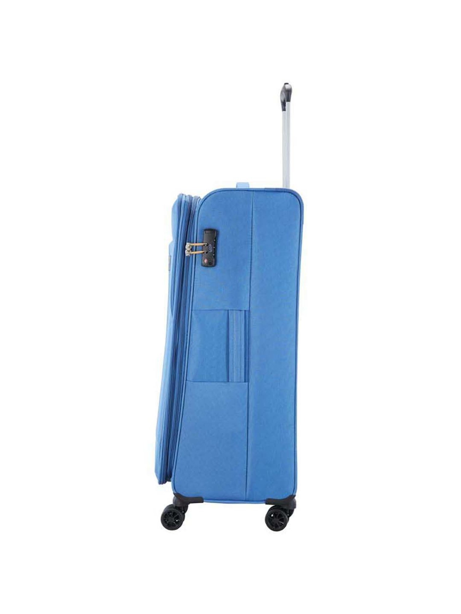 VIP Eterno Blue Solid Soft Large Trolley Bag - 48 cm