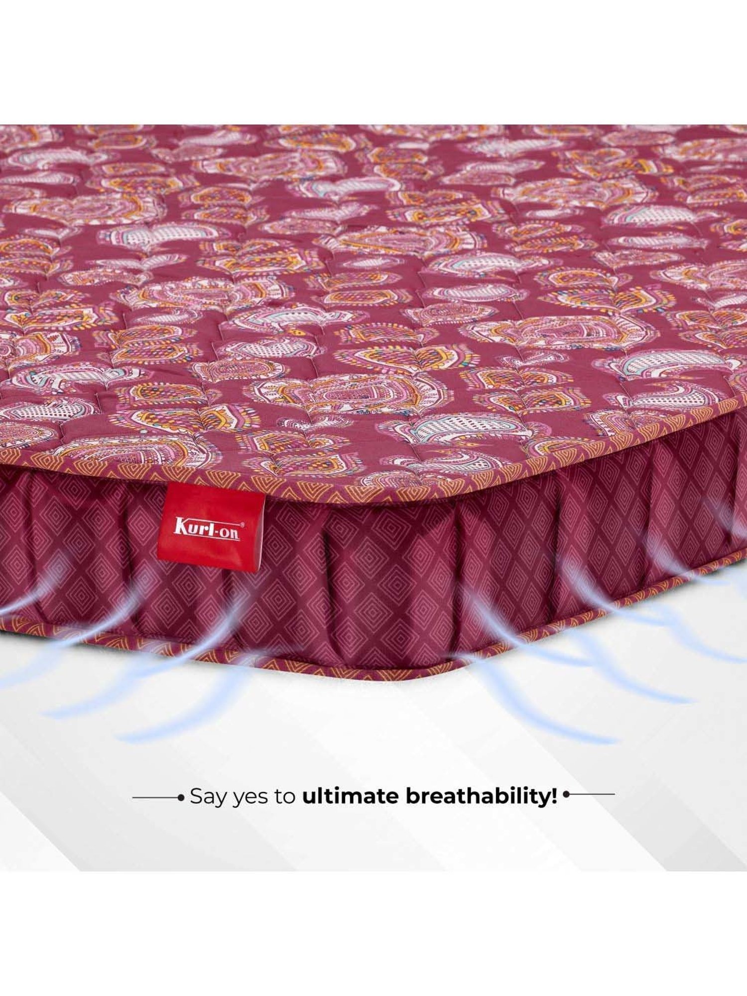 Kurlon Natural Coir Pink Rubberized Coir Single Size Bed Mattress