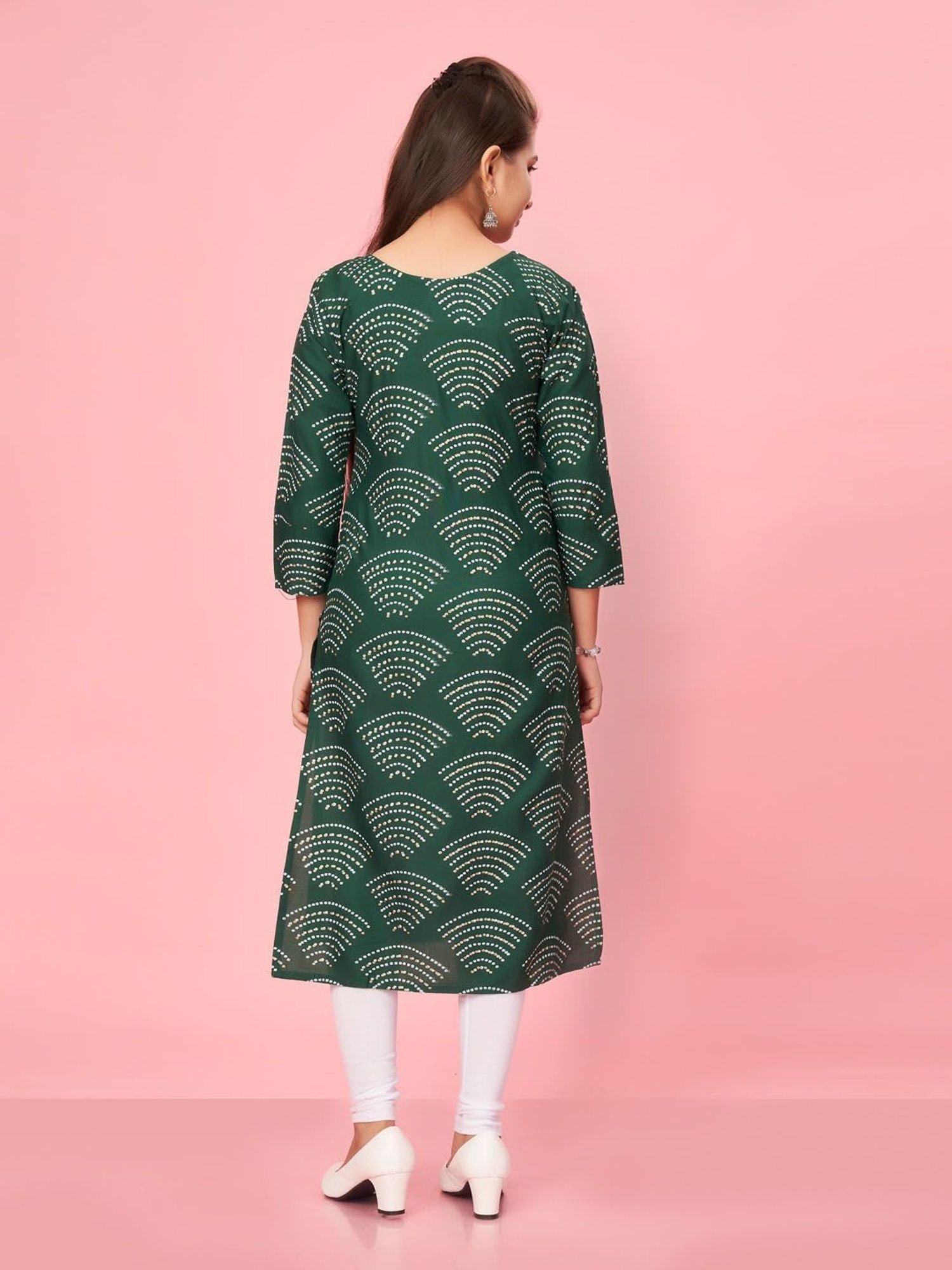 Aarika Kids Green Printed Kurti