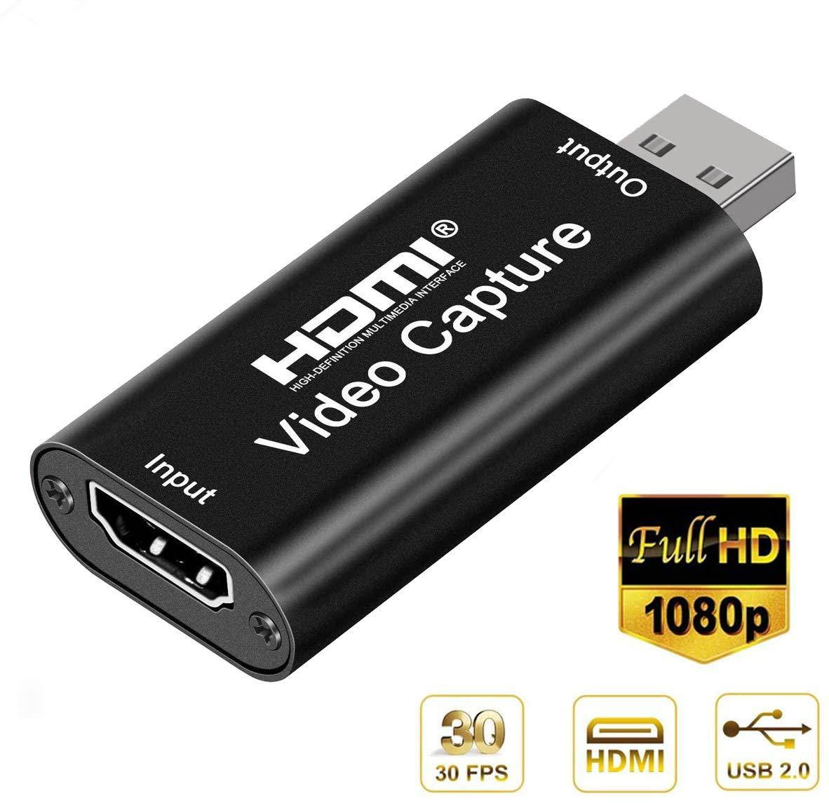 Y&H HDMI Video Capture Card HD 1080P Video Record via DSLR,Camcorder,Action Cam,Support Broadcast Live Streaming
