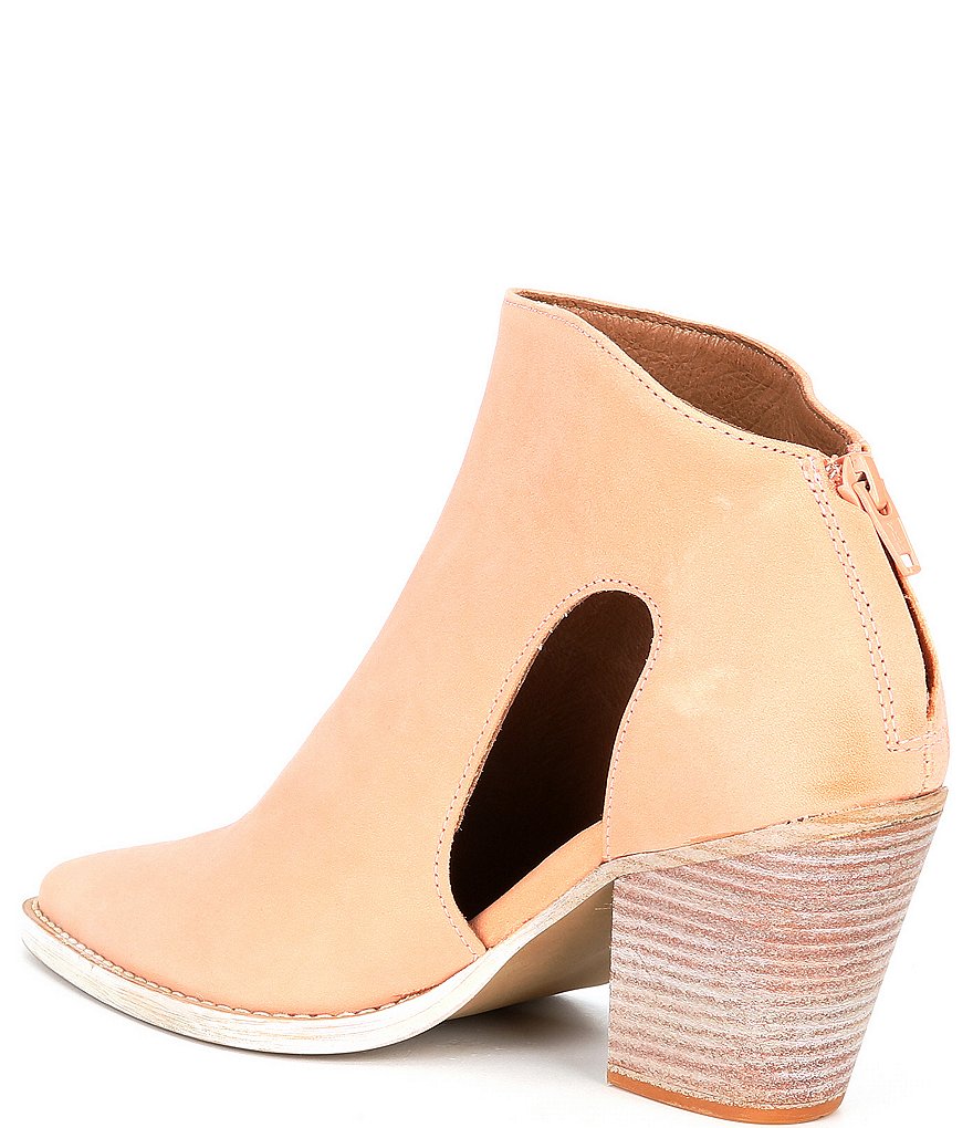 Free People Wilder Leather Side Cutout Booties