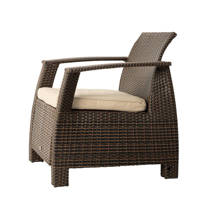 St Lucia 2pc Wicker Club Chairs - Brown/Tan - Christopher Knight Home