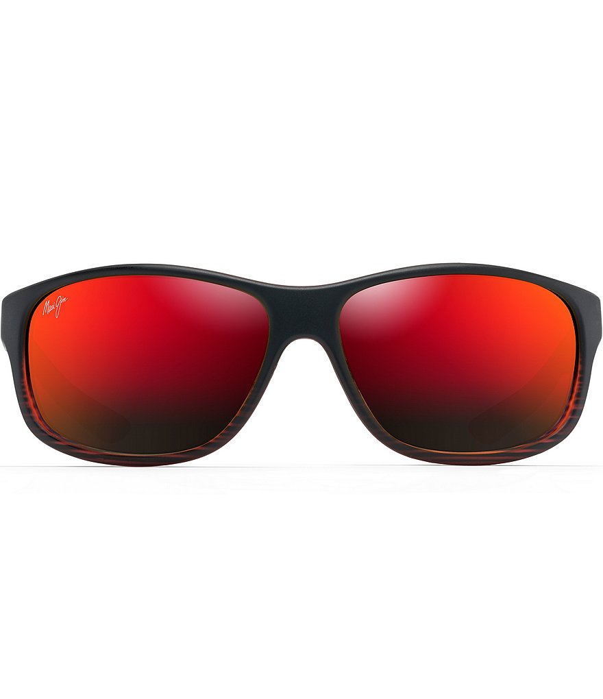 Maui Jim Kaiwi Channel PolarizedPlus2&reg; Wrap 62mm Sunglasses