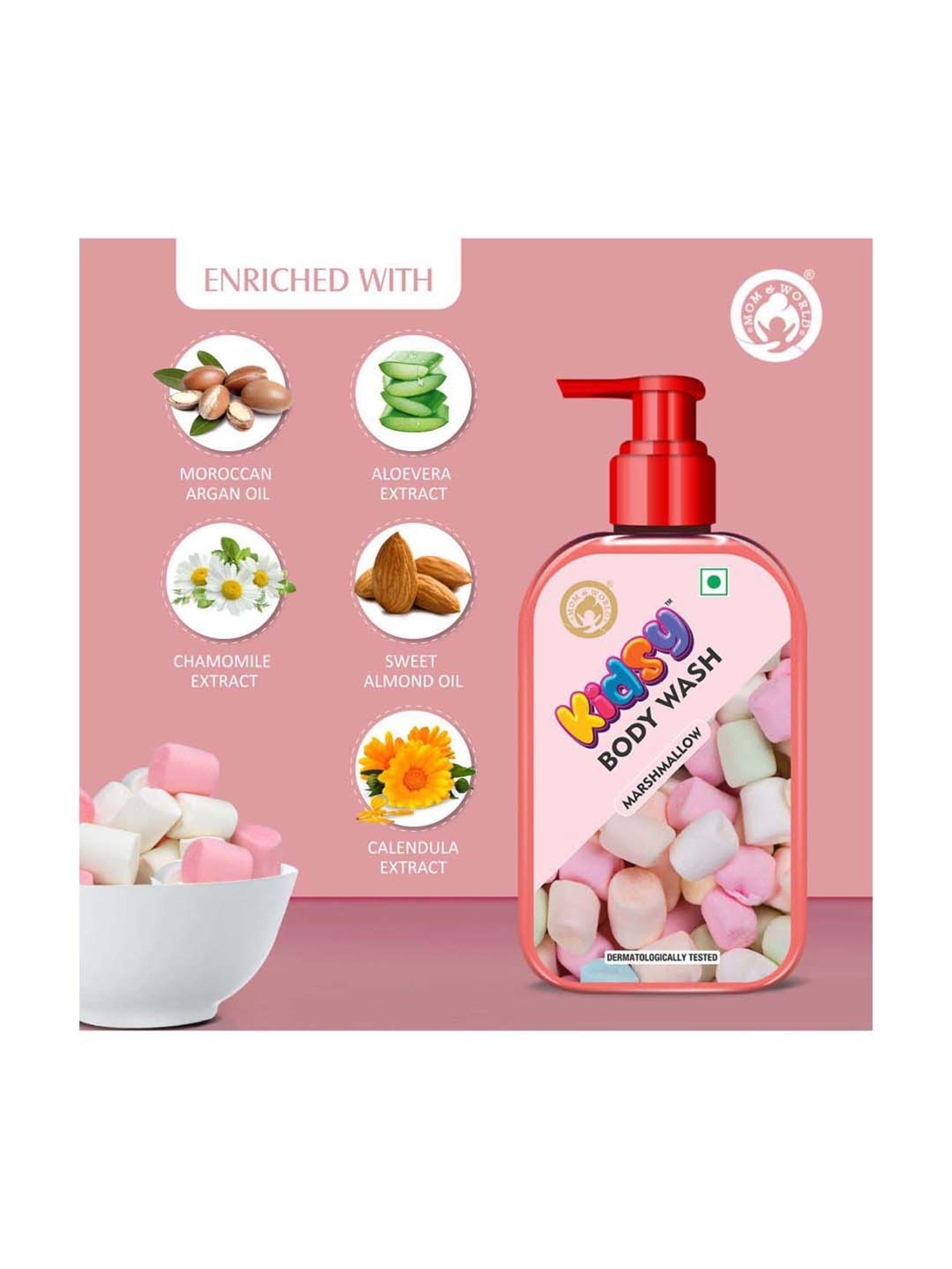 Mom & World Kidsy Marshmallow Body Wash - 240 ml