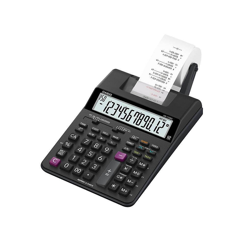 Casio Printing Calculator 6-1/2"Wx11-5/8"Lx2-9/16"H Black HR170RC