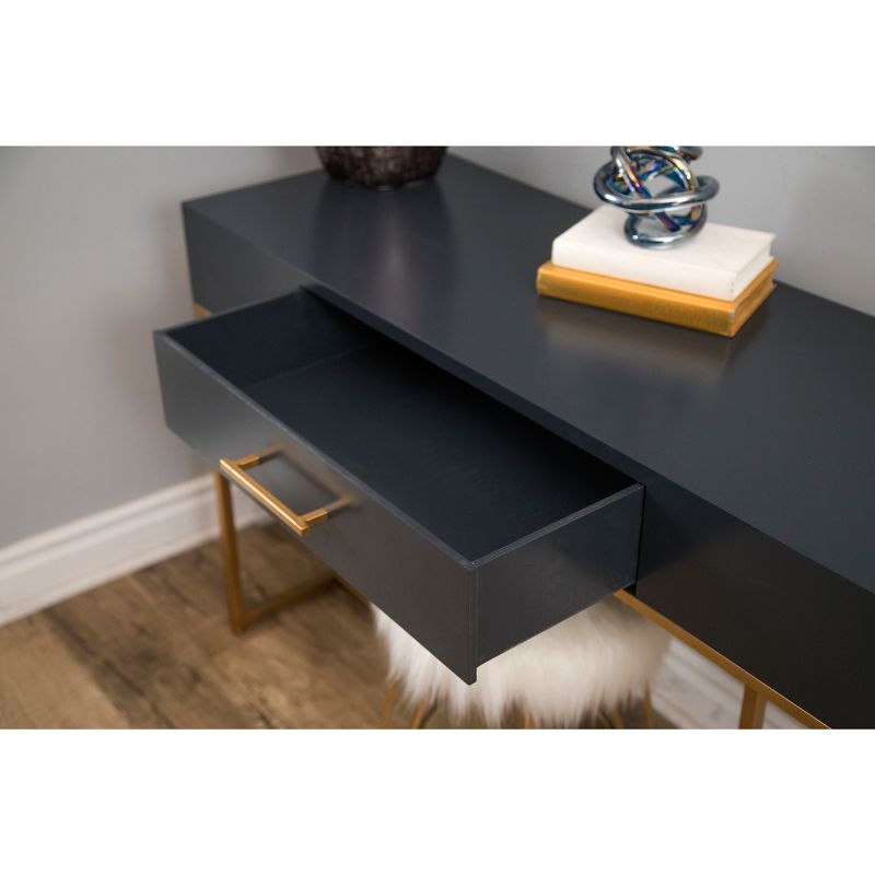 Harlow Charcoal Writing Desk Gray - Abbyson Living