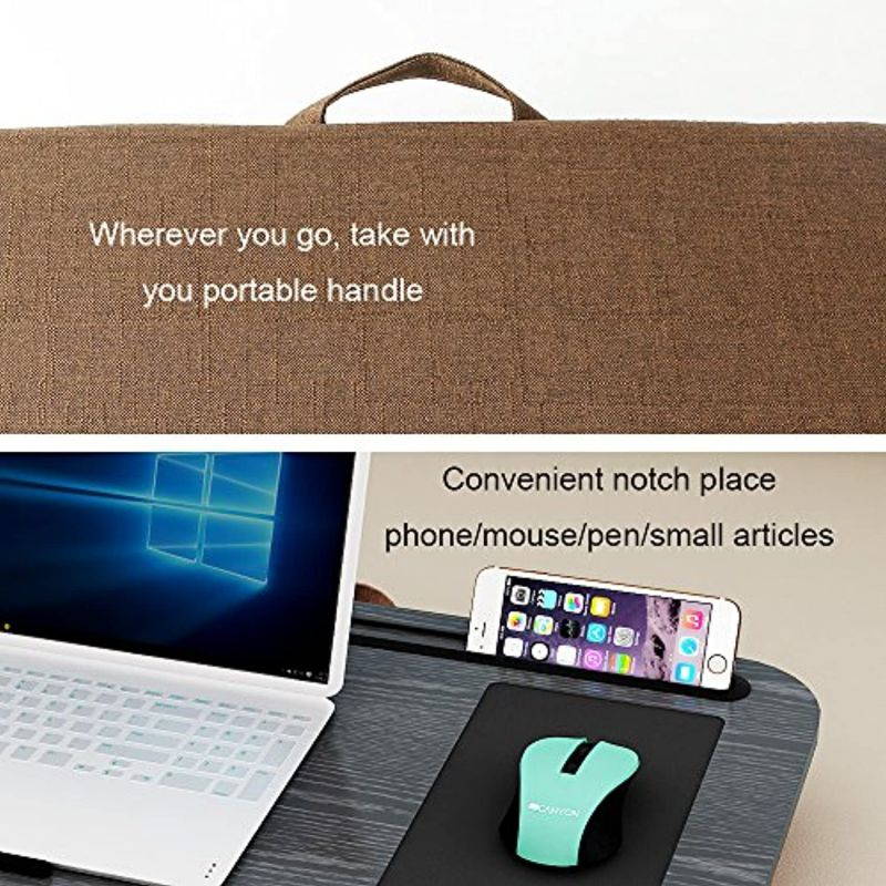 HOME BI Lap Desk for Laptop with Built-in Mouse Pad and Cellphone Tablet Holder, (Fits up to 17.3" Laptop) (SZ-BR-02)