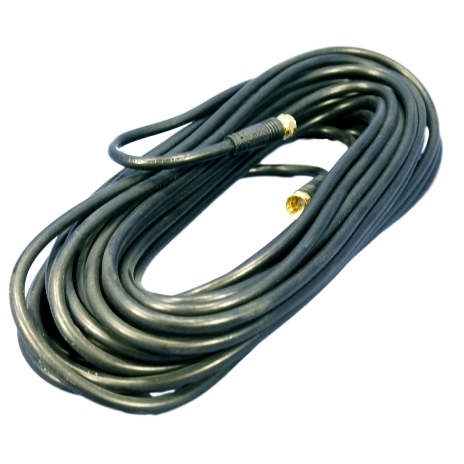 Leviton Black 50' Coaxial Video Cable w/ GOLD PLUG Ends F-Type RG59 C5851-50G