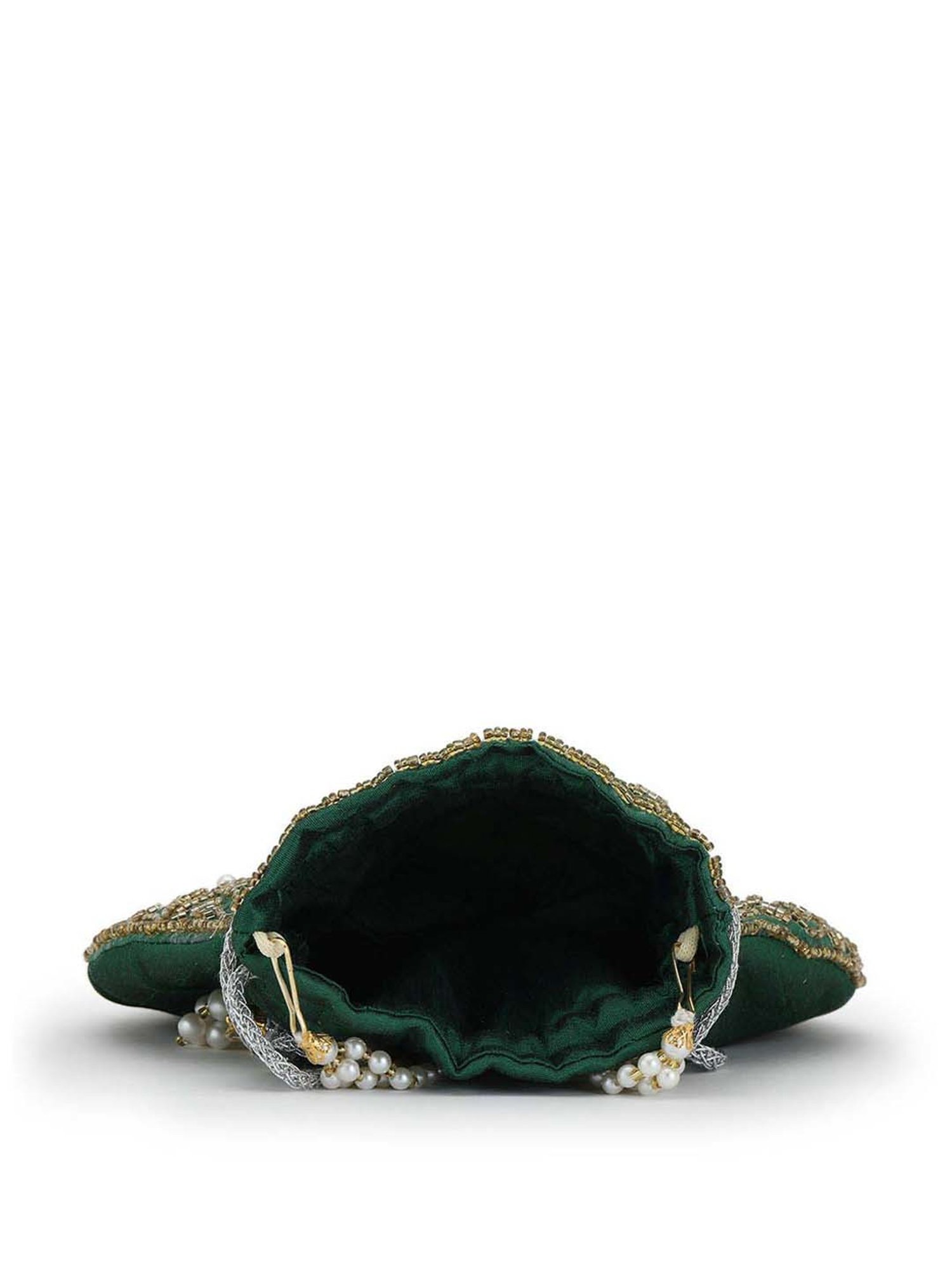 Gaurapakhi Green Embellished Potli