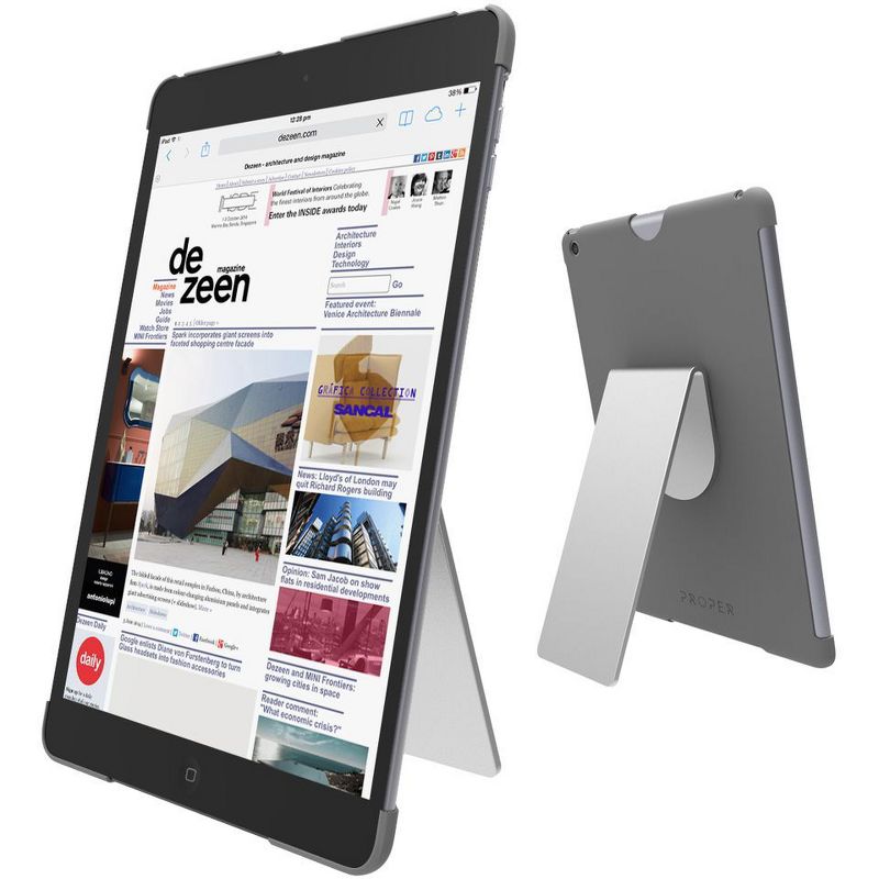 PROPER iPad Kick Stand - 3" Height x 6" Width - Aluminum - Silver