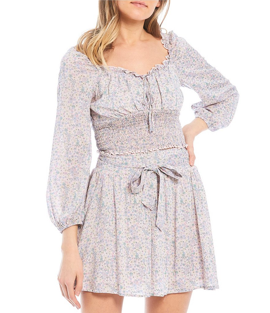 Love & Piece Sleeveless Tie-Die Peplum Hanky Hem Top