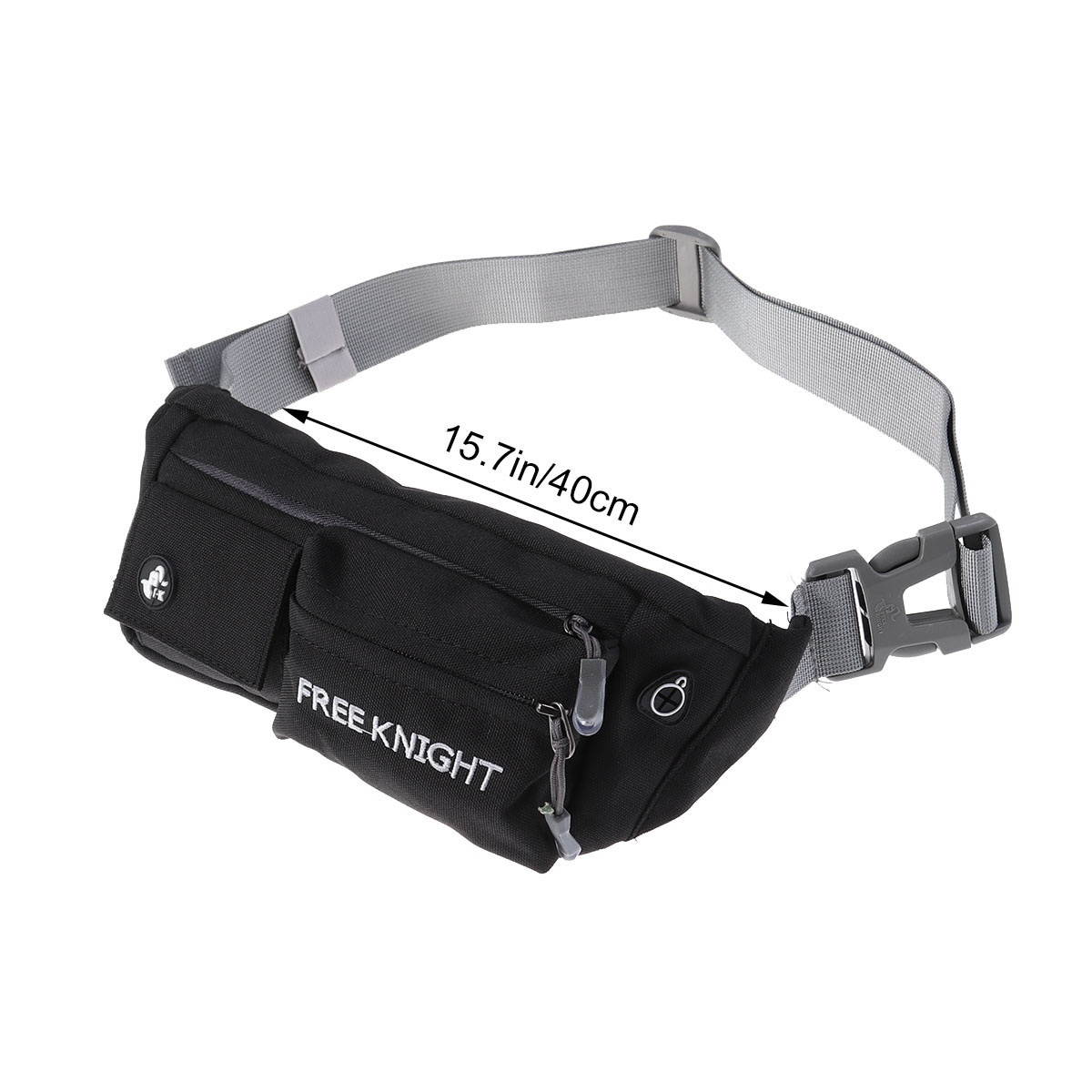 Outdoor Casual Sports Waist Bag Workout Fanny Pack Bag for Jogging Walking Hiking Climbing Camping (Black)