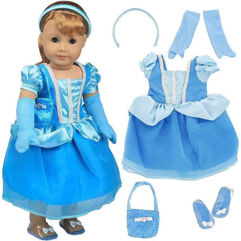 Dress Along Dolly Cinderella Inspired Outfit for American Girl Doll