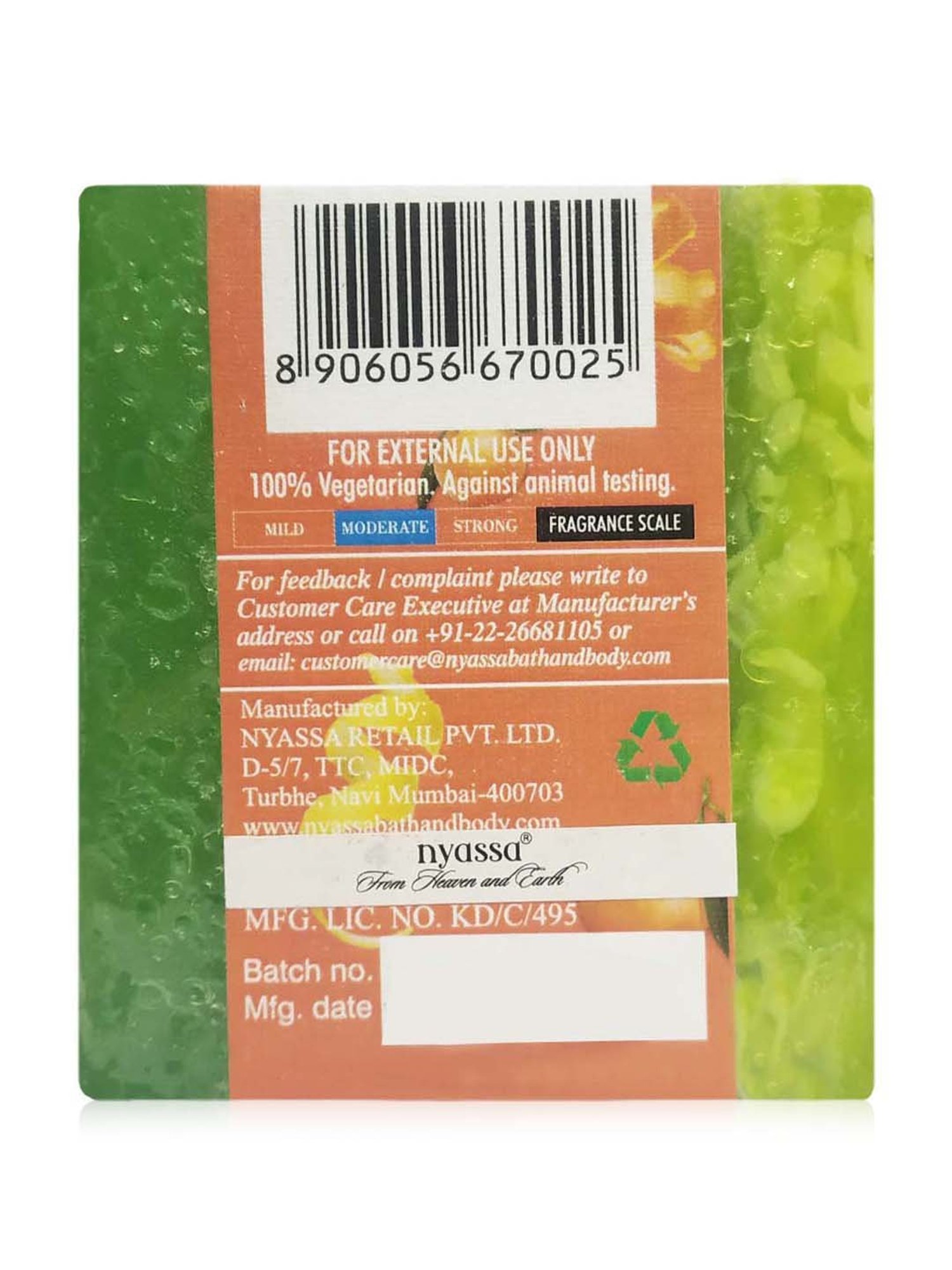 Nyassa Mandarin Citrus Handmade Soap - 150 gm