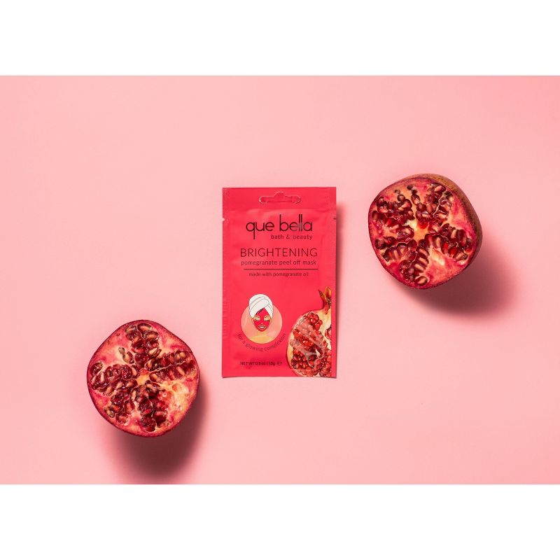 Que Bella Brightening Pomegranate Peel Off Face Mask - 0.5oz
