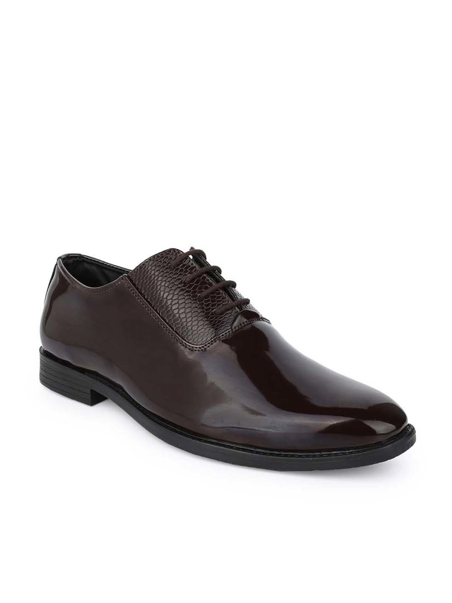 Styli Men's Burgundy Oxford Shoes