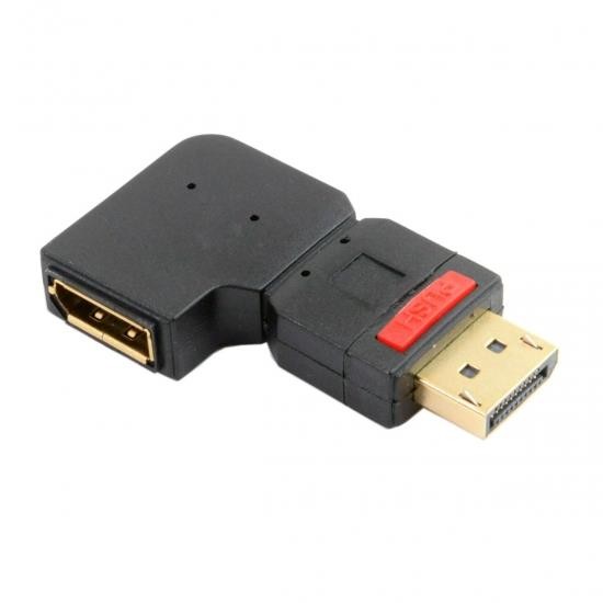 Chenyang Right Angled 90 Degree DisplayPort Male to Female Extension Adapter Standard DP 4K