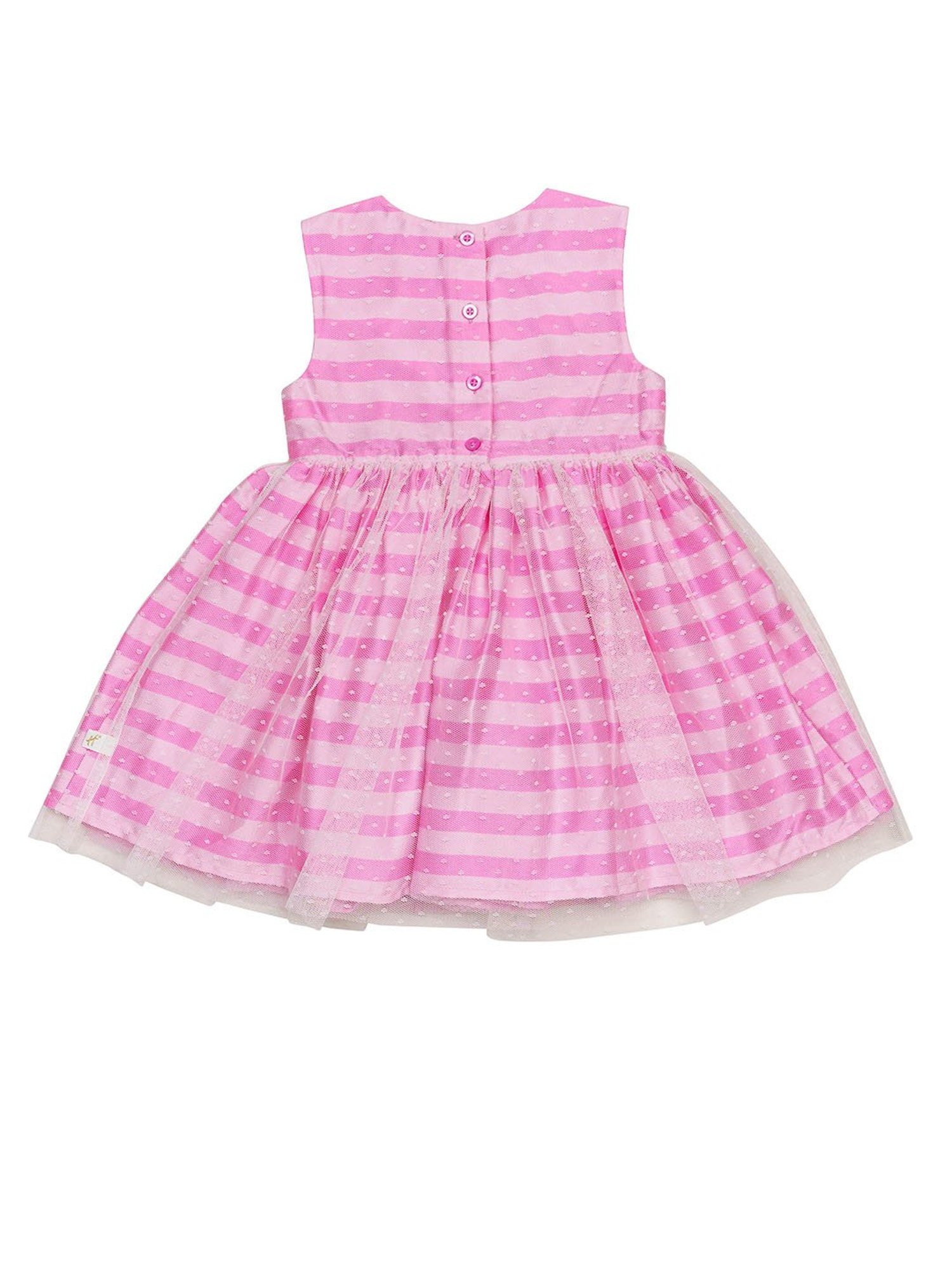 H by Hamleys Infants Girls Pink Striped Dress