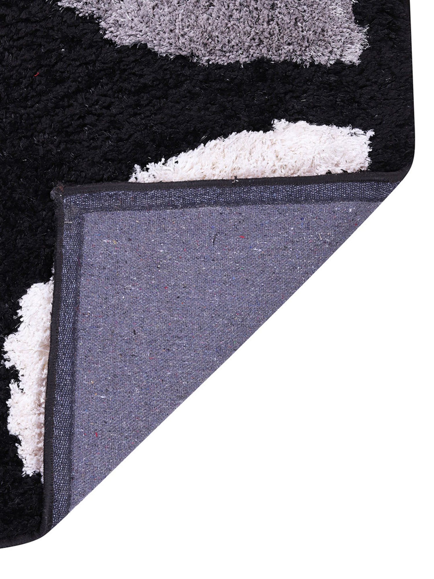 Romee Black Polyester Geometric Carpets