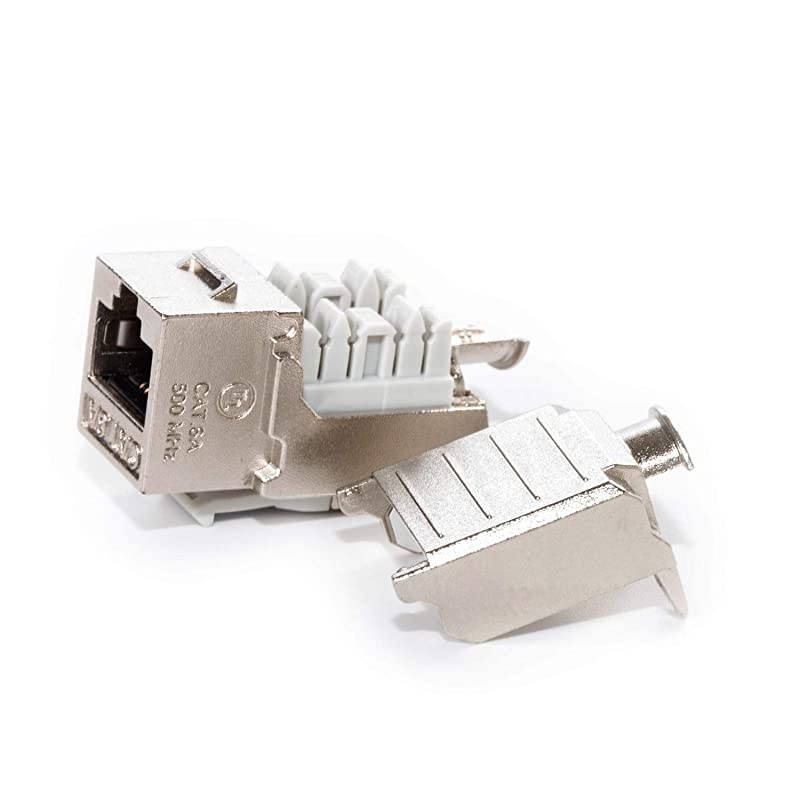 5Pack RJ45 Cat6A STP Shielded Keystone Jack