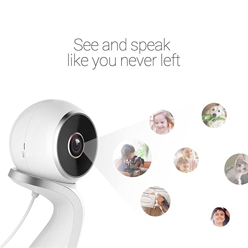 Sight 180 Full HD 1080p Wireless Security Camera System Two Way Audio 180 Degree Viewing Angle, Works with Alexa