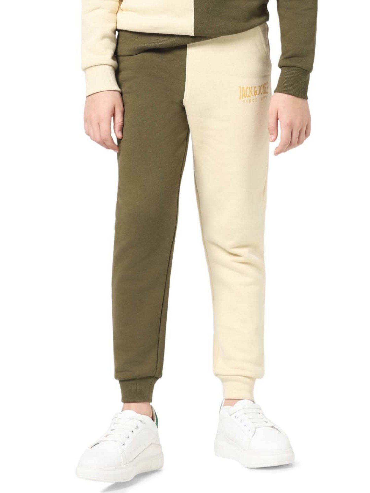 Lil Tomatoes Kids Teal Color Block Full Sleeves Tracksuit