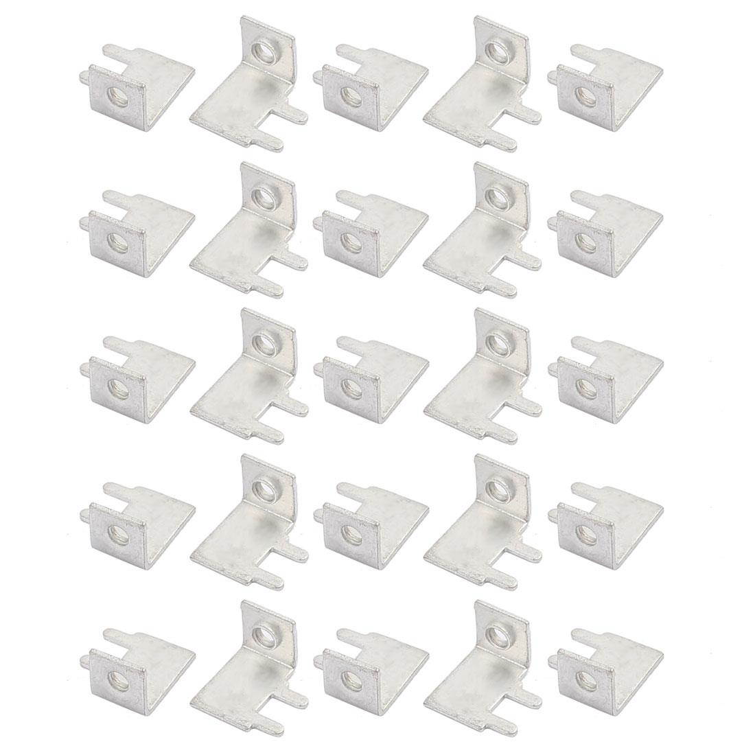 25 Pcs M3 2P Type 2 Side Face Snap in Screw Terminal Block Terminals Only
