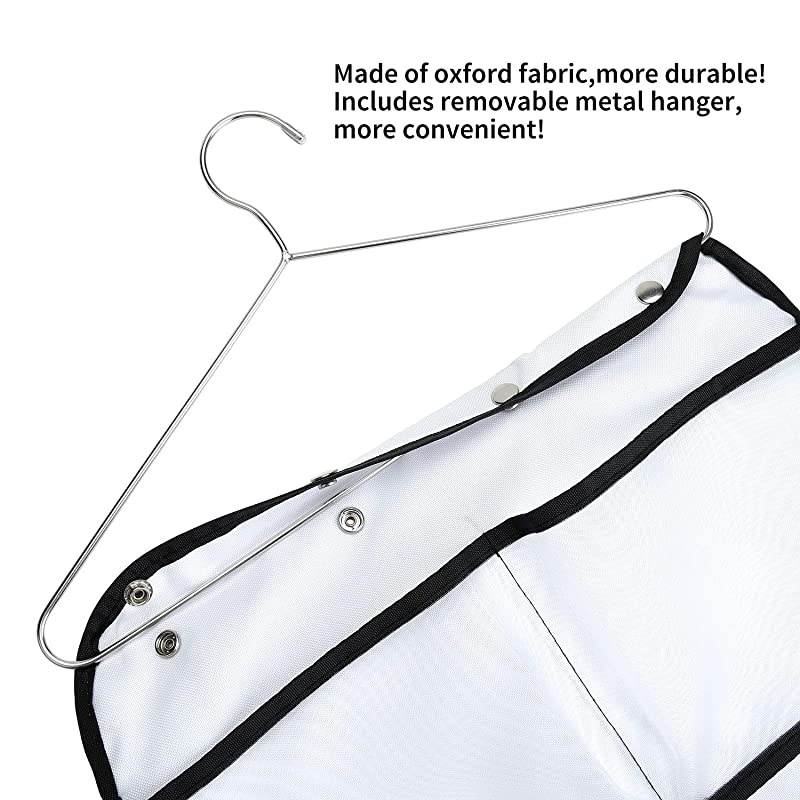 DualSided Hanging Closet Organizer for Underwear StockingBra and SockMesh Pockets with Metal Hanger 42 Pockets Black