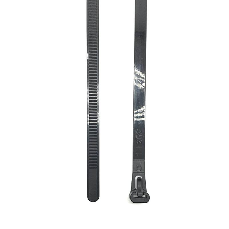 100 Pcs Reusable Releasable Adjustable Nylon Cable Zip Ties14 InchBlack