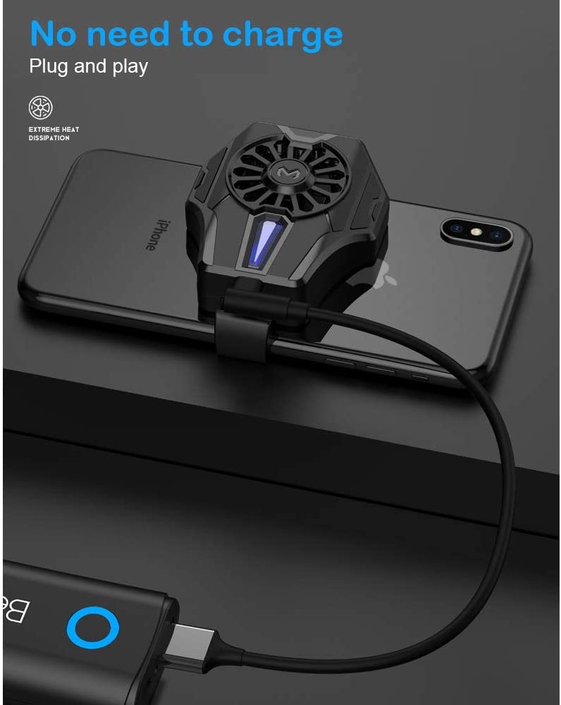 IVY Semiconductor Refrigeration Phone Cooling Fan For Android iOS Game Radiator Portable - Black