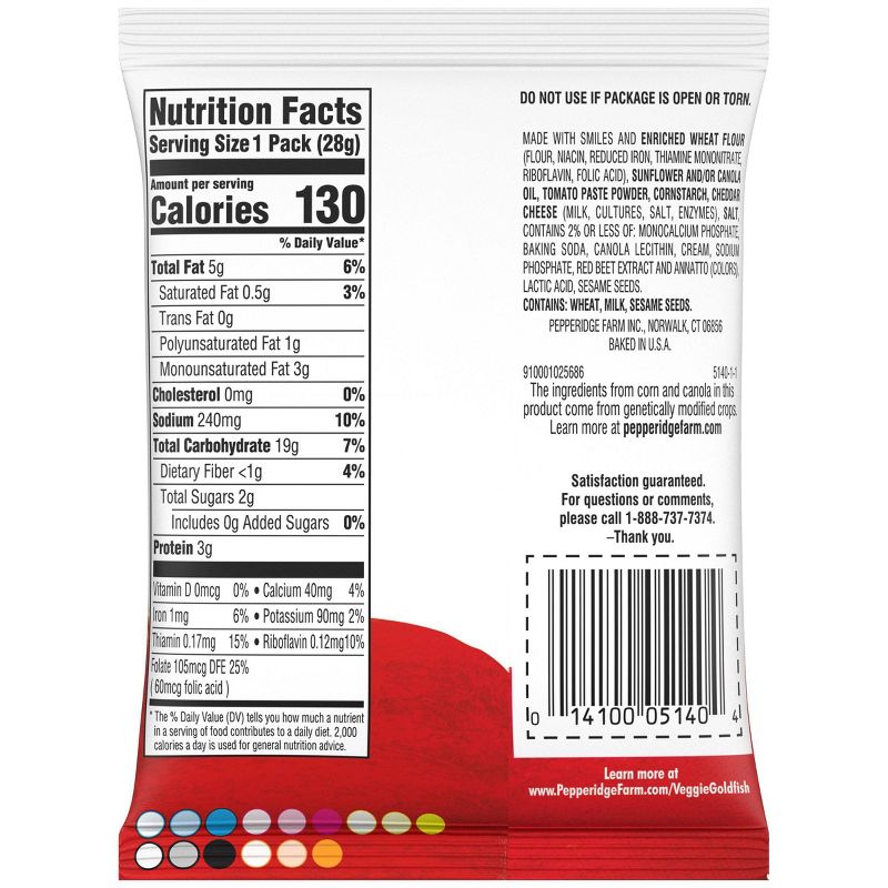 Goldfish Veggie Single Serve Tomato - 1oz