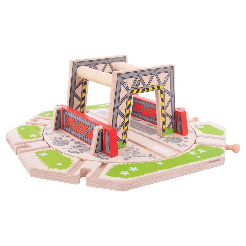 Bigjigs Rail Industrial Turntable Wooden Railway Train Set Accessory