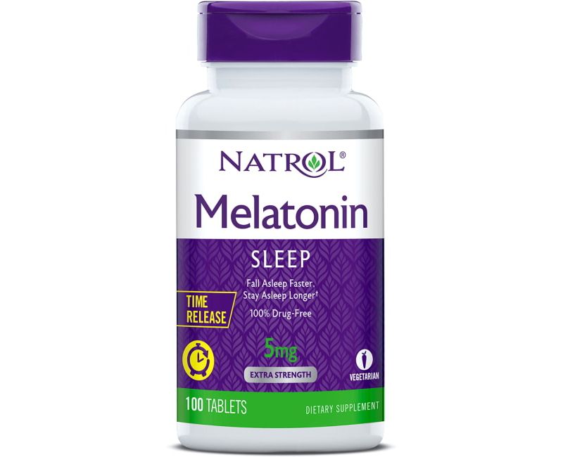 Natrol Dietary Supplements Melatonin Time Release 5 mg Tablet 100ct.