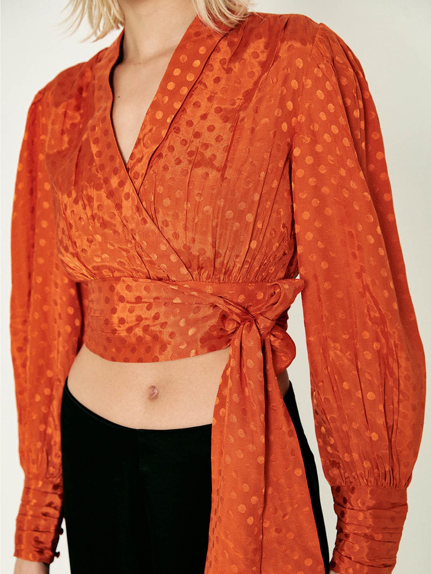 Cover Story Orange Crop Top