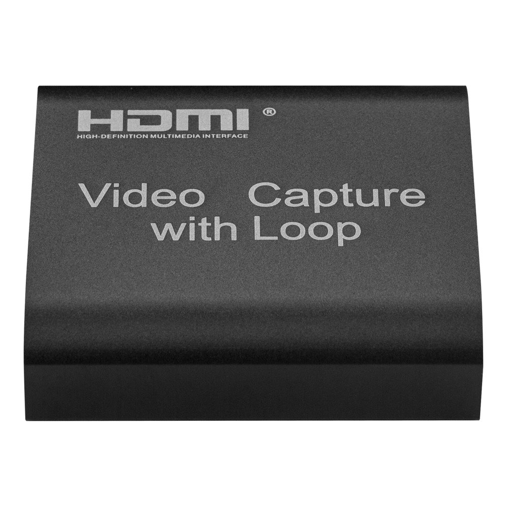 Audio Video Capture Card with Loop Out, HDMI to HDMI & USB 2.0 1080P, Plug and Play for Live Video Streaming Record via DSLR Camcorder Action Cam