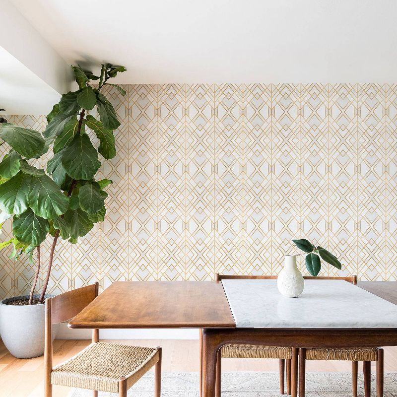 2" x 4" Elisabeth Fredriksson Golden Geo Wallpaper Yellow - Deny Designs