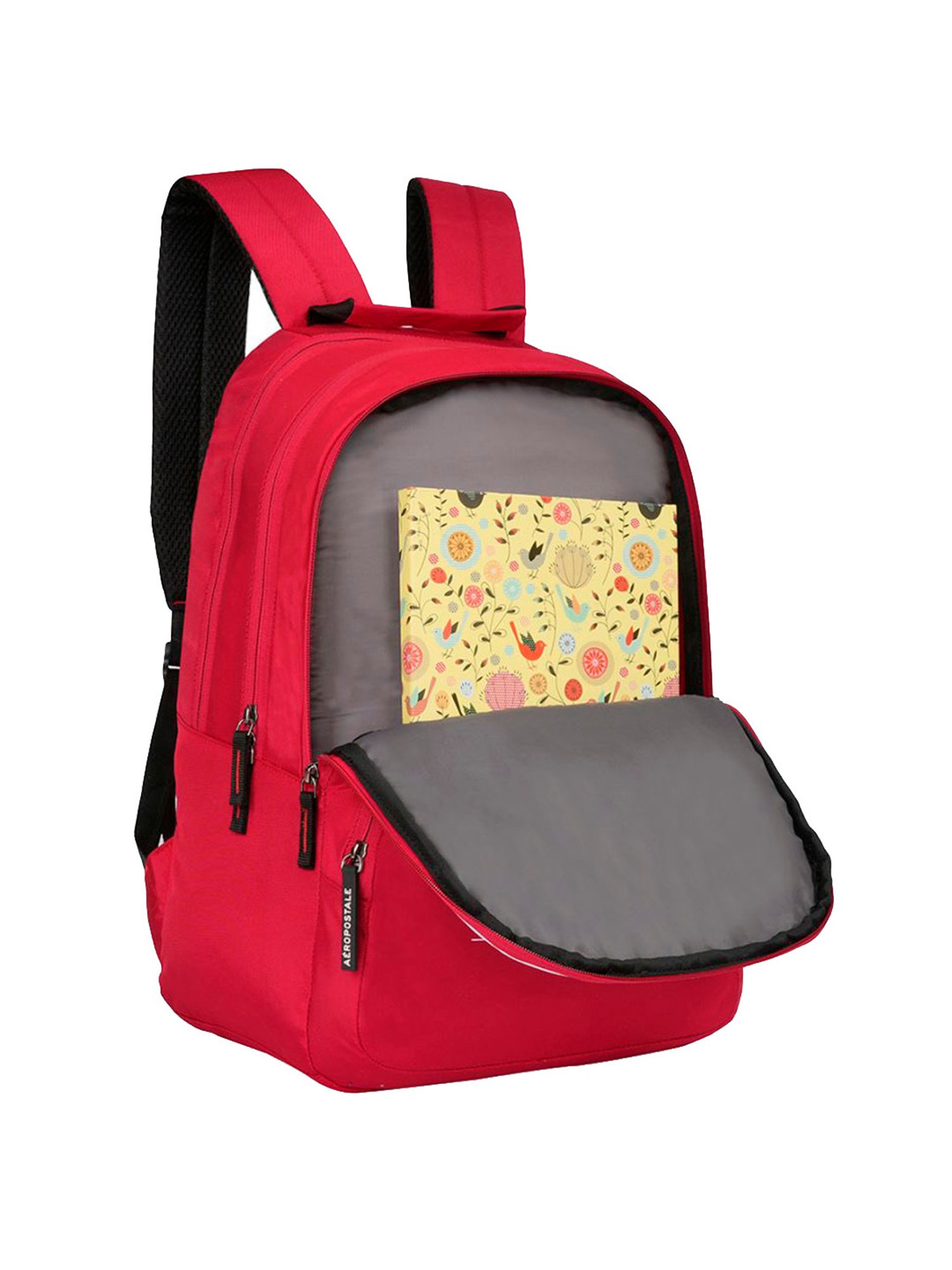 Aeropostale Wilton Red & White Polyester Color Block Laptop Backpack