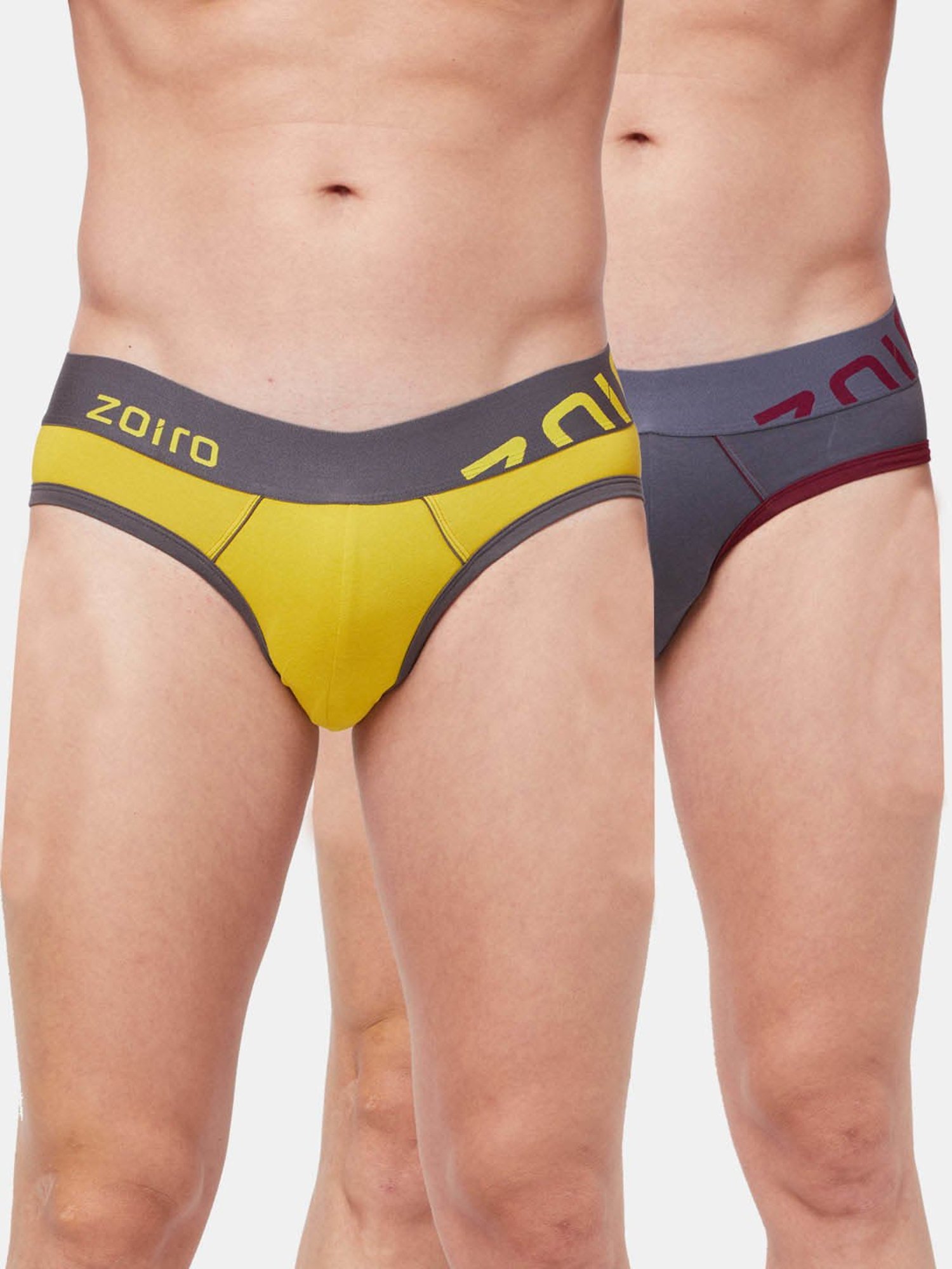 Zoiro Sulphur & Nine Iron Regular Fit Briefs - Pack Of 2